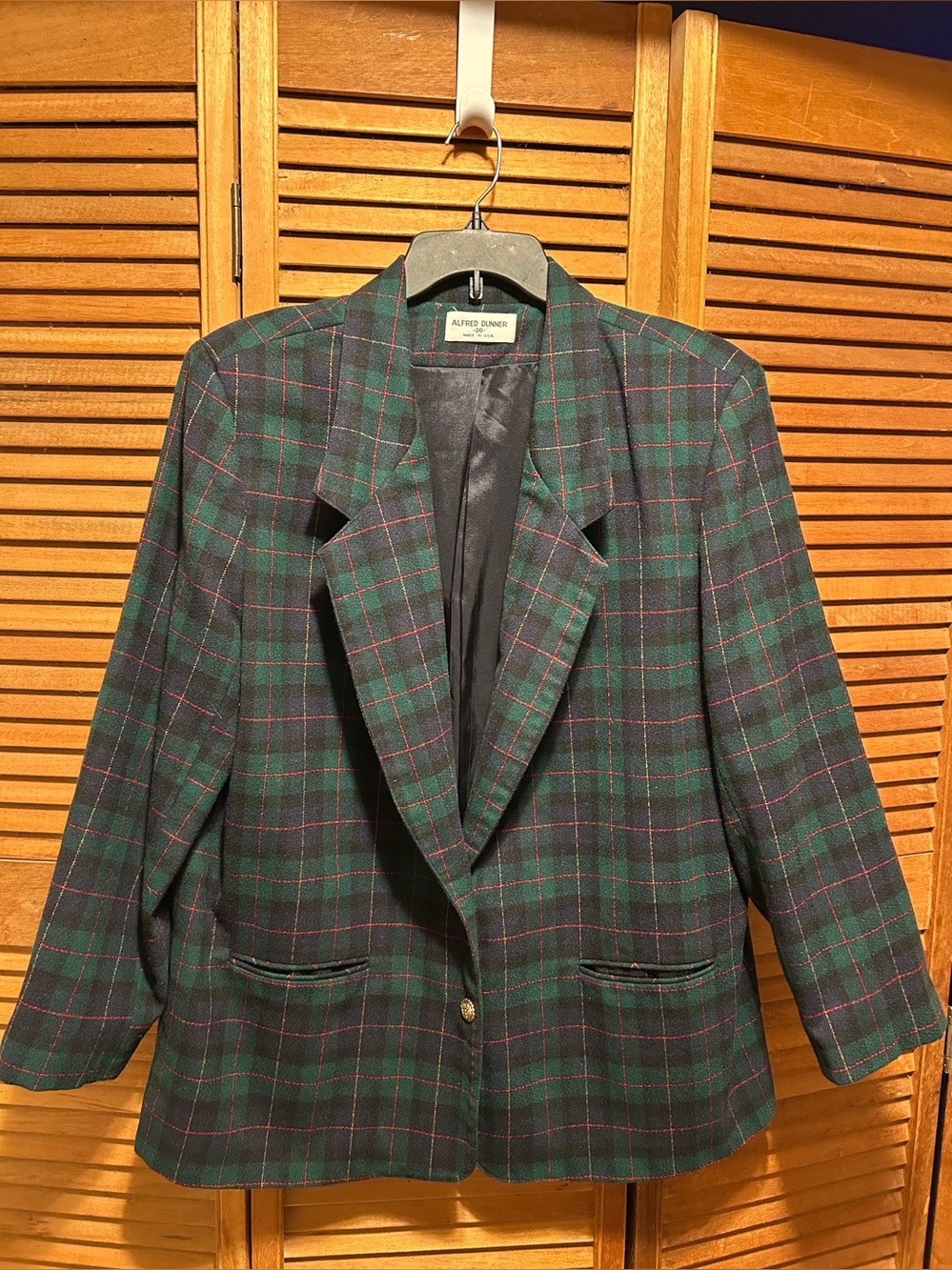 Vintage Alfred Dunner Tartan Plaid Blazer